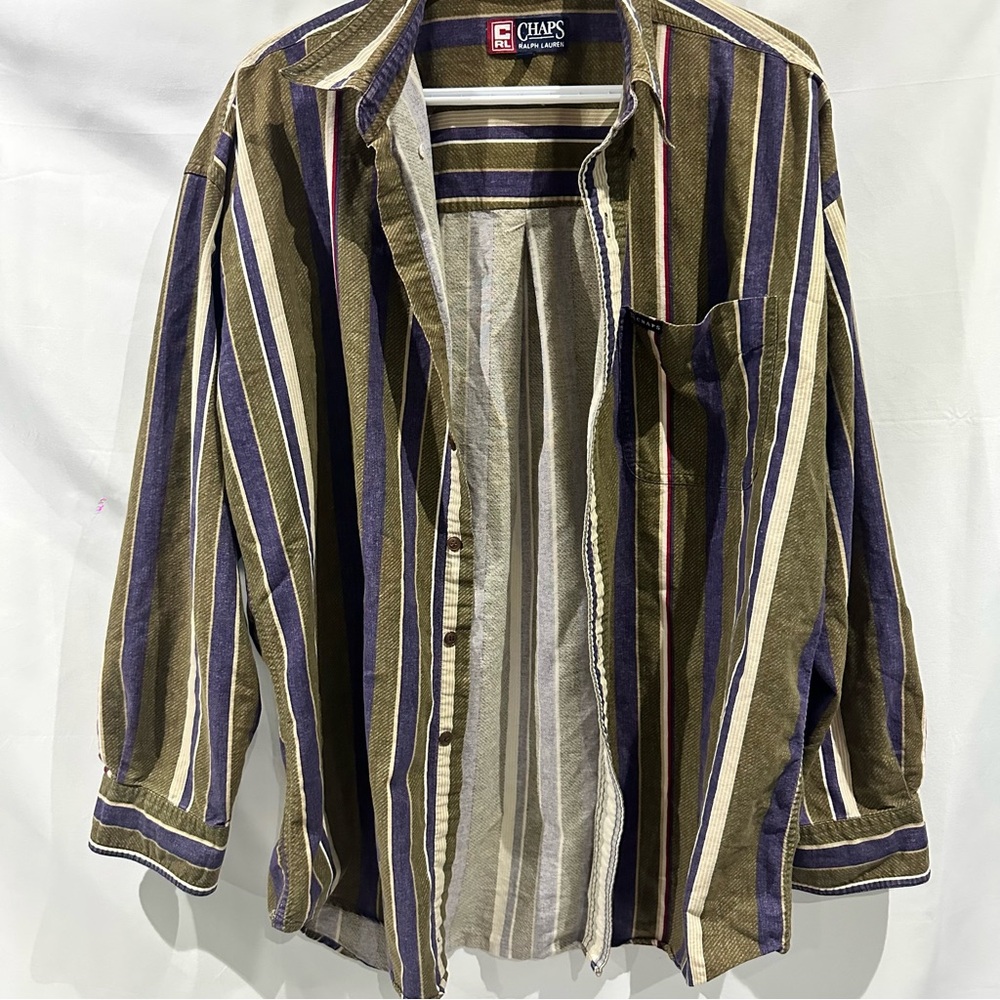 Vintage Chaps Ralph Lauren Striped Button